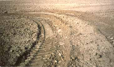 minimal soil compaction with track
